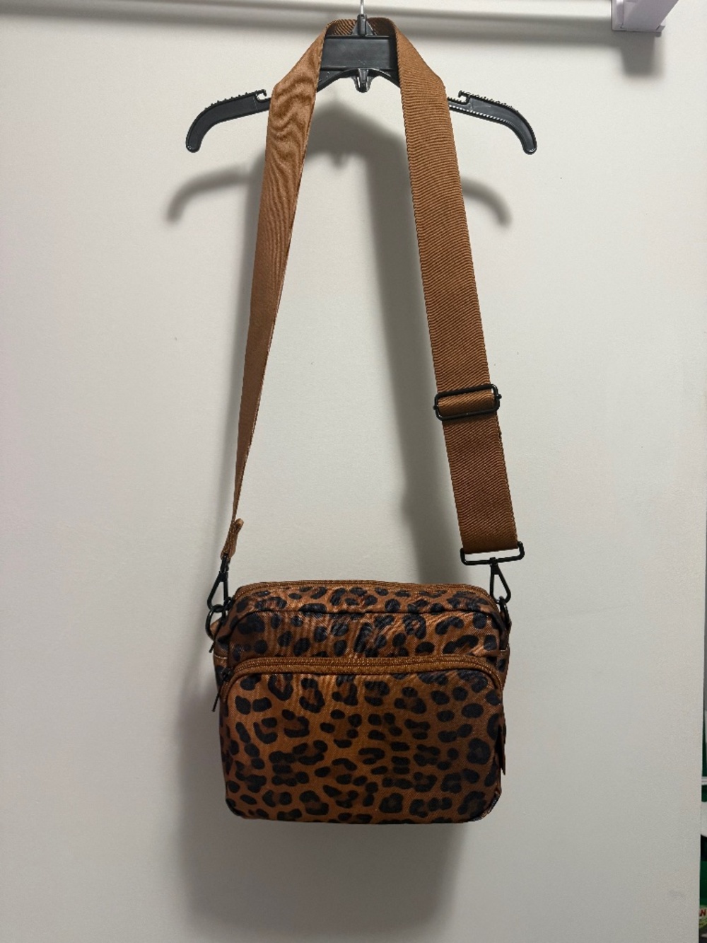 Canvelle Leopard print medium city crossbody bag